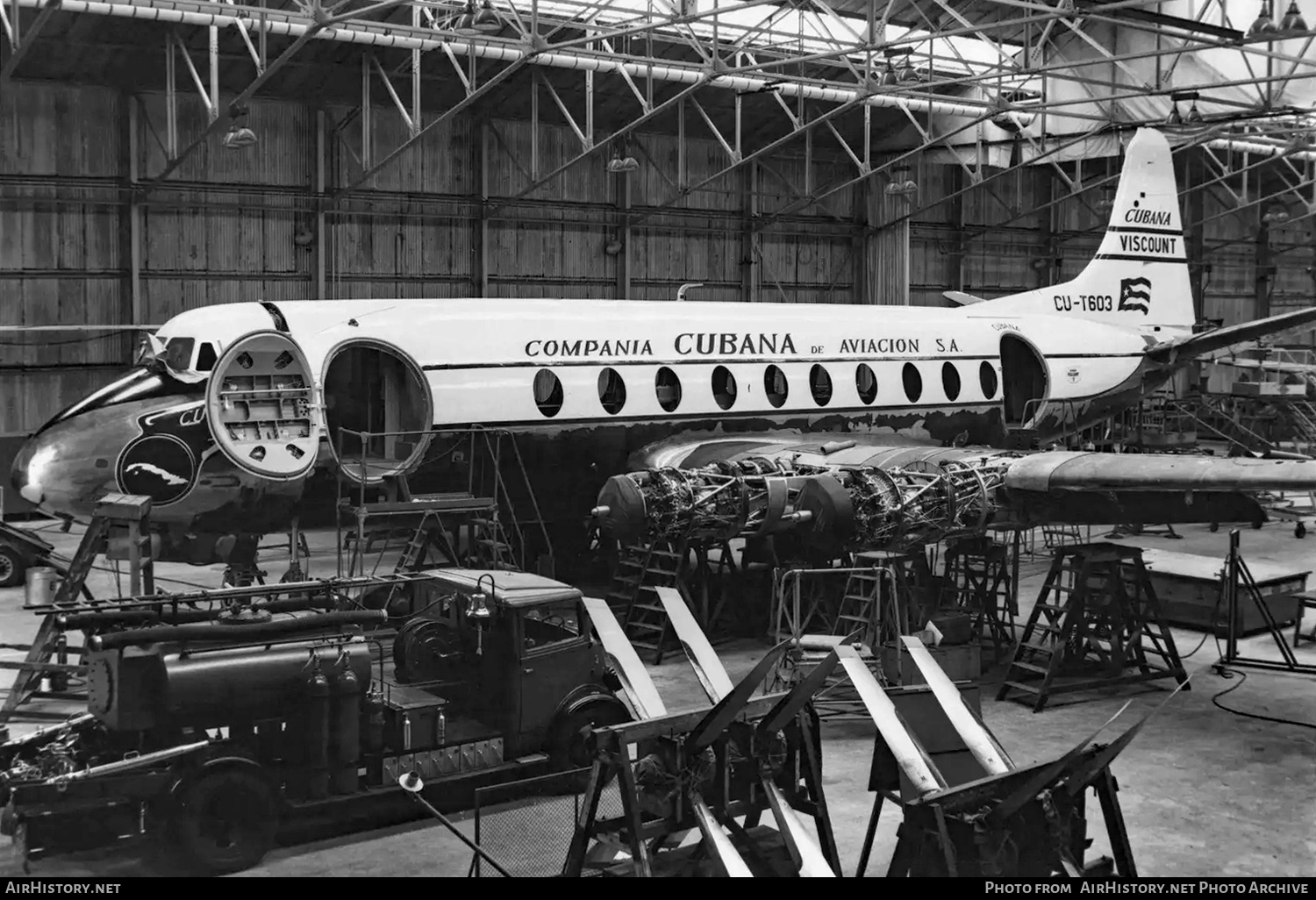 Aircraft Photo of CU-T603 | Vickers 755D Viscount | Cubana | AirHistory.net #812696