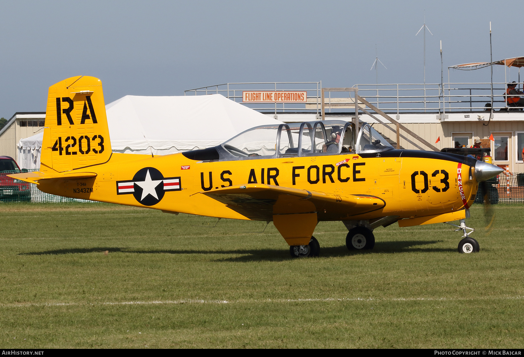 Aircraft Photo of N343ZM | Beech T-34A Mentor | USA - Air Force | AirHistory.net #812719