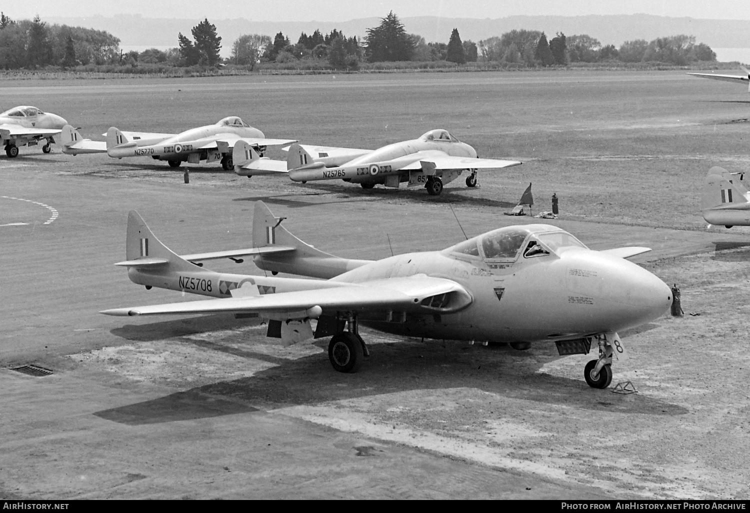 Aircraft Photo of NZ5708 | De Havilland D.H. 115 Vampire T11 | New Zealand - Air Force | AirHistory.net #812756