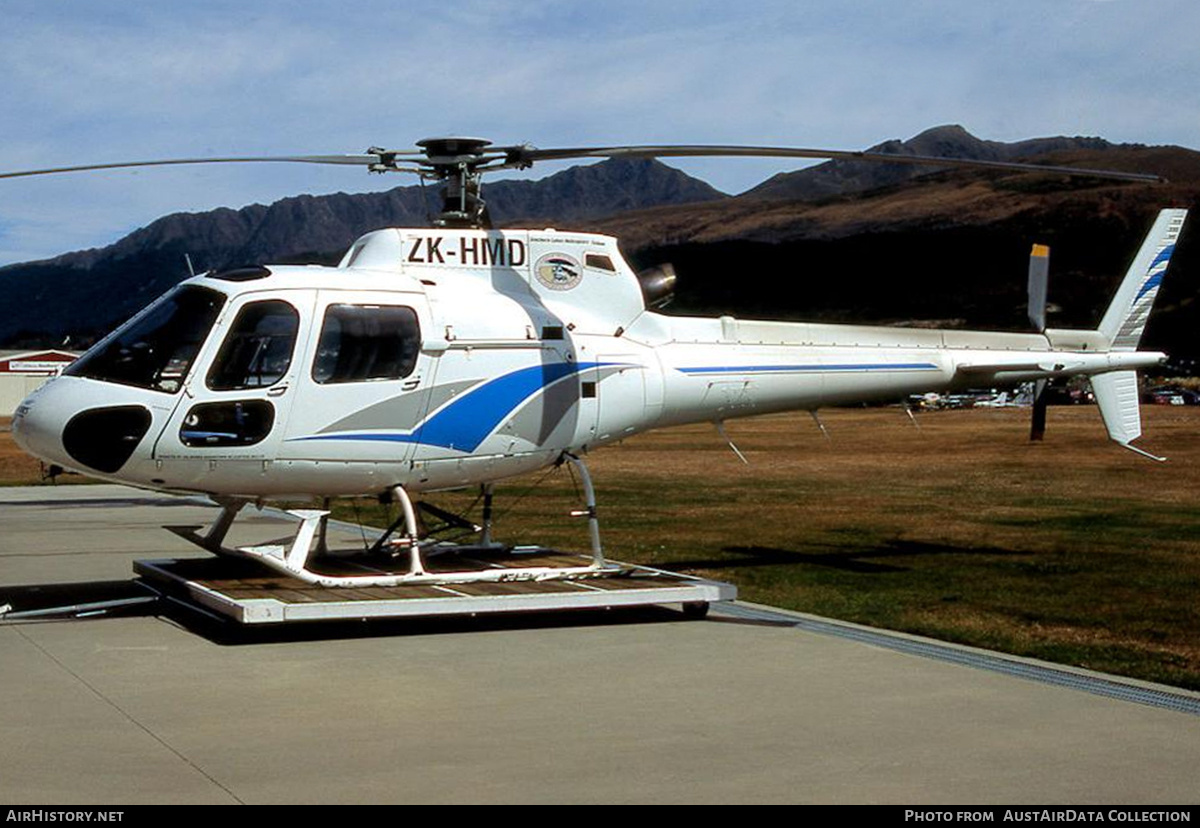 Aircraft Photo of ZK-HMD | Aerospatiale AS-350B-2 Ecureuil | Southern Lakes Helicopters | AirHistory.net #812760