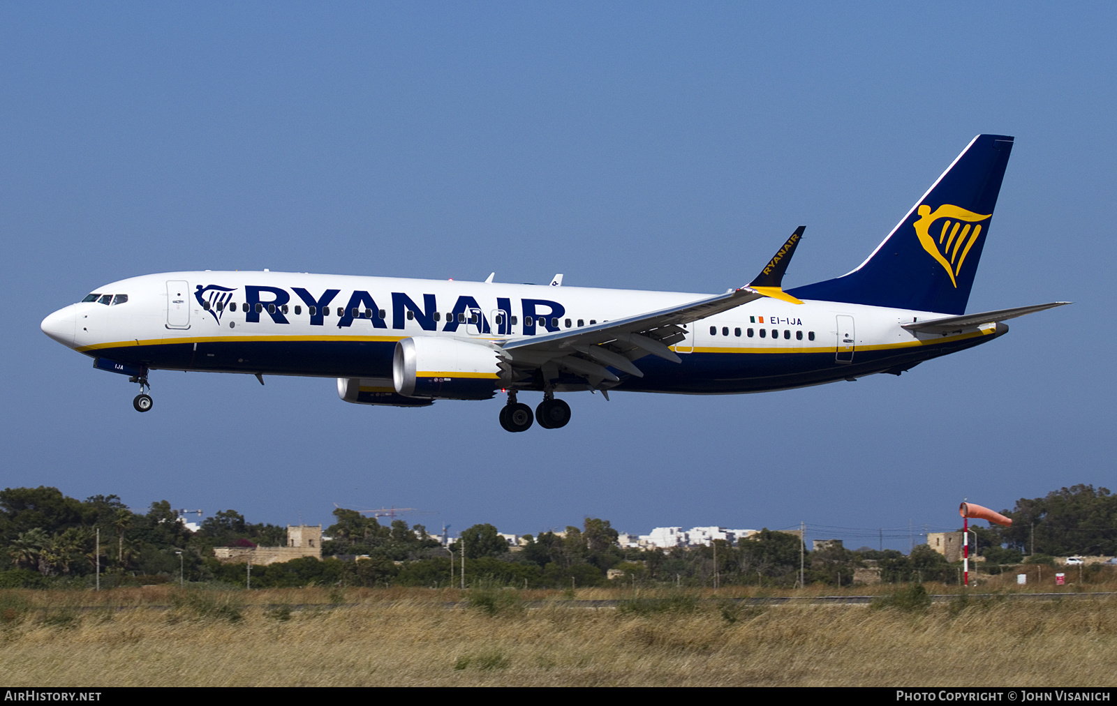 Aircraft Photo of EI-IJA | Boeing 737-8200 Max 200 | Ryanair | AirHistory.net #812970