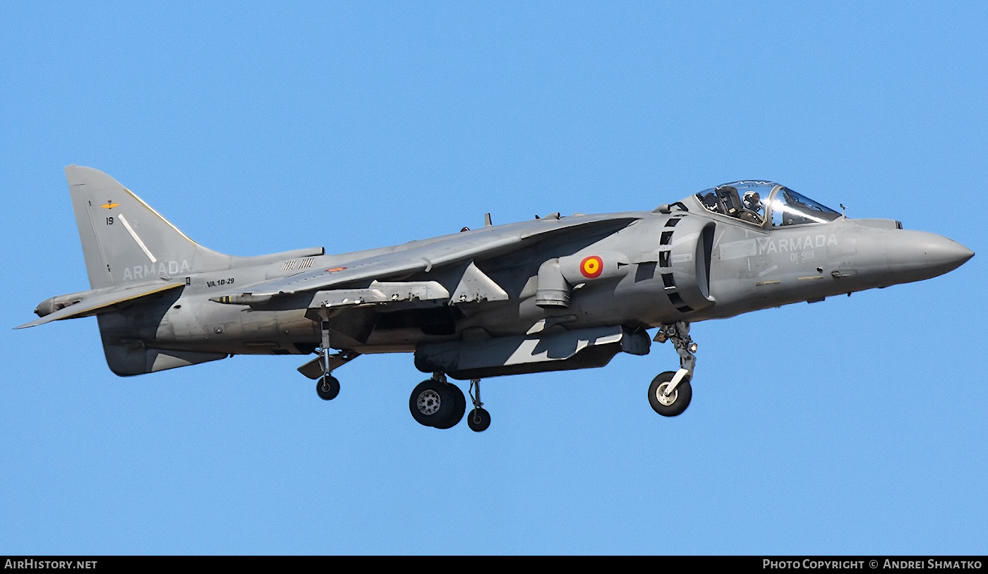 Aircraft Photo of VA1B-29 | McDonnell Douglas EAV-8B Matador II+ | Spain - Navy | AirHistory.net #813007