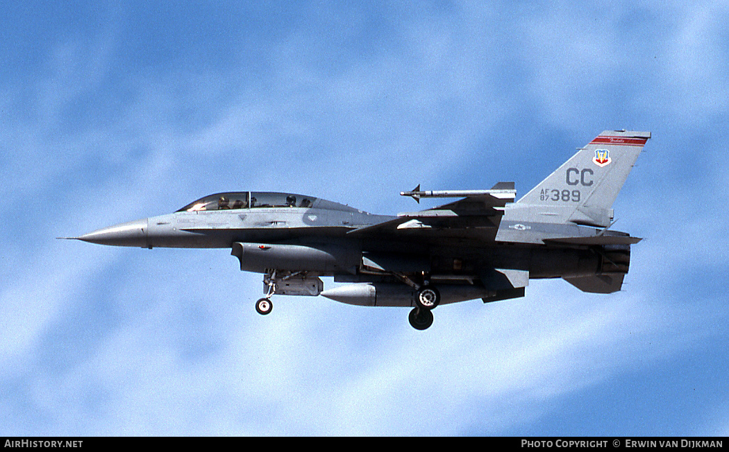 Aircraft Photo of 87-0389 / AF87-389 | General Dynamics F-16D Fighting Falcon | USA - Air Force | AirHistory.net #813011