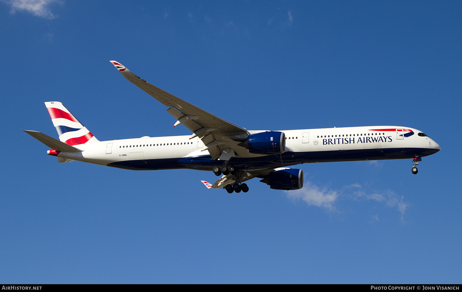 Aircraft Photo of G-XWBL | Airbus A350-1041 | British Airways | AirHistory.net #813170