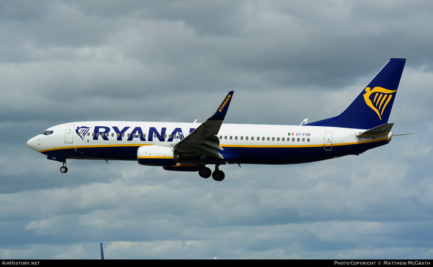 Aircraft Photo of EI-FON | Boeing 737-8AS | Ryanair | AirHistory.net #813444
