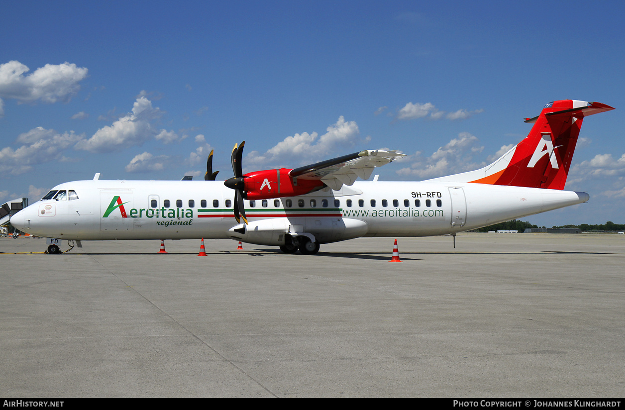 Aircraft Photo of 9H-RFD | ATR ATR-72-600 (ATR-72-212A) | Aeroitalia Regional | AirHistory.net #813572