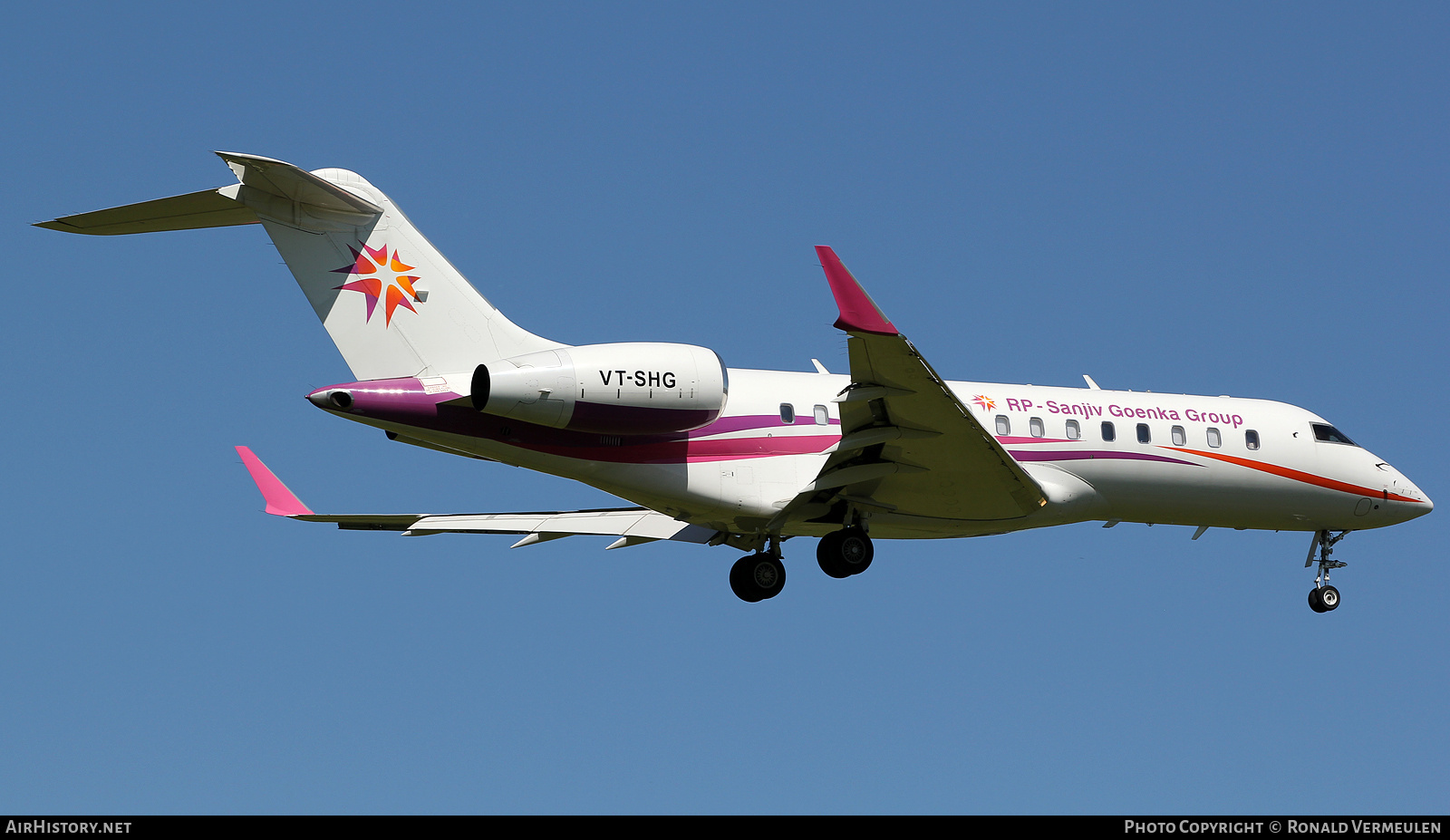Aircraft Photo of VT-SHG | Bombardier Global 5000 (BD-700-1A11) | RP Sanjiv Goenka Group | AirHistory.net #813582