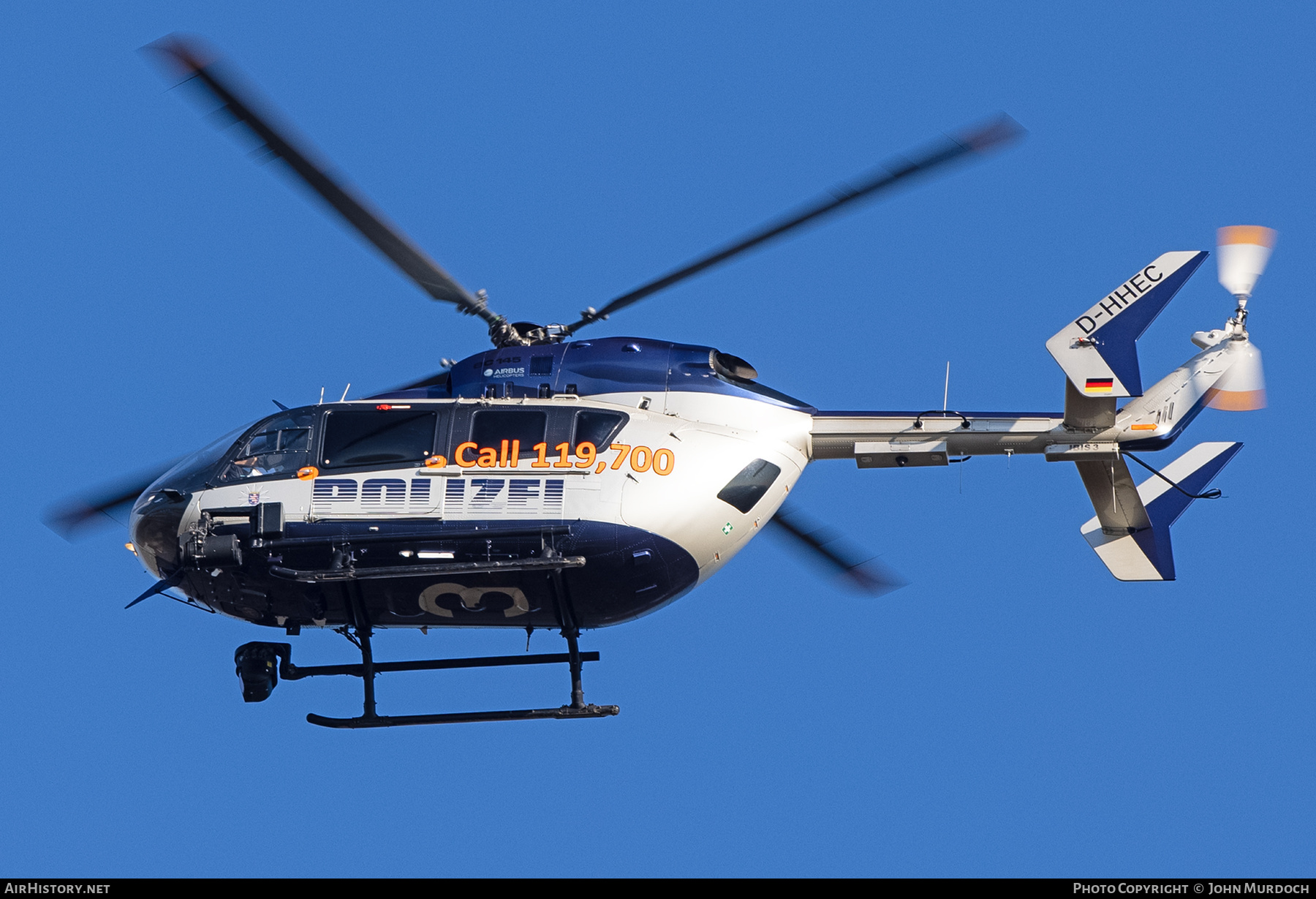 Aircraft Photo of D-HHEC | Eurocopter-Kawasaki EC-145 (BK-117C-2) | Polizei Hessen | AirHistory.net #813616