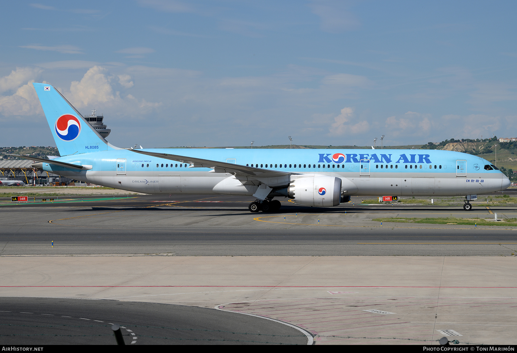 Aircraft Photo of HL8085 | Boeing 787-9 Dreamliner | Korean Air | AirHistory.net #813630