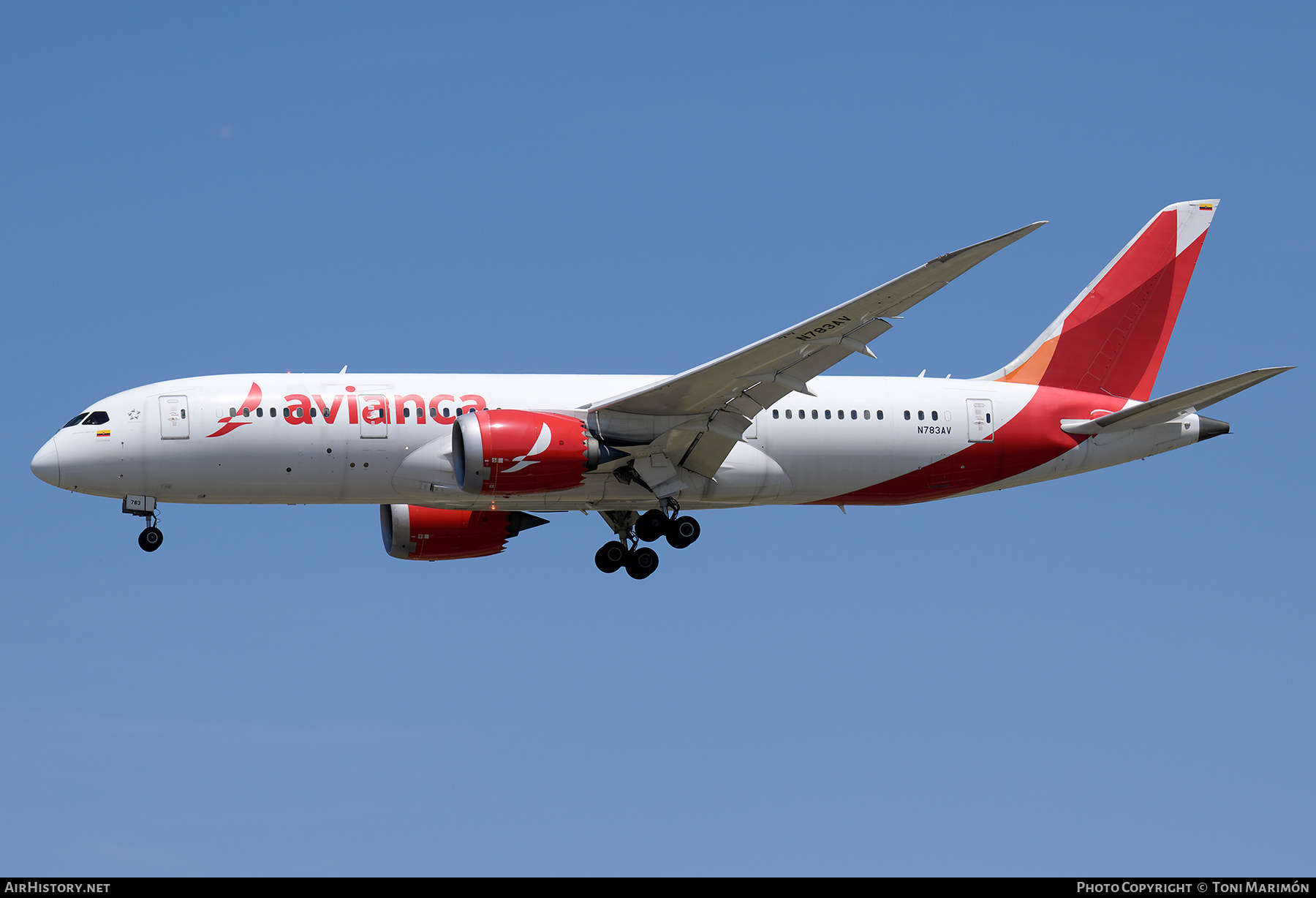 Aircraft Photo of N783AV | Boeing 787-8 Dreamliner | Avianca | AirHistory.net #813637