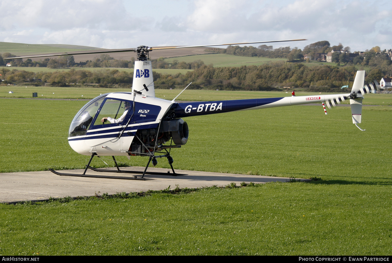 Aircraft Photo of G-BTBA | Robinson R-22 Beta | A2B Heli Charters | AirHistory.net #813759