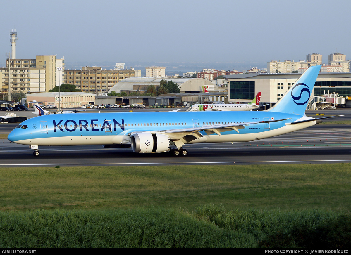Aircraft Photo of HL8081 | Boeing 787-9 Dreamliner | Korean Air | AirHistory.net #813834