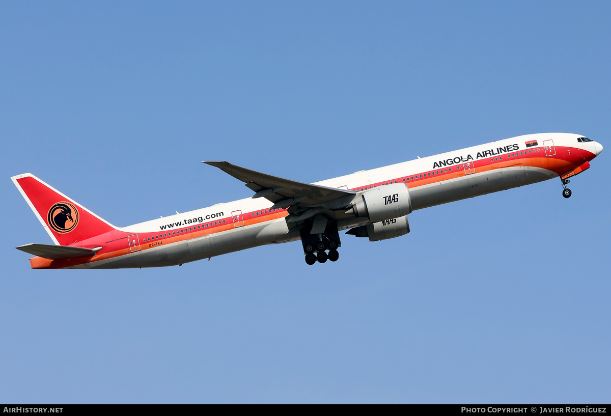 Aircraft Photo of D2-TEJ | Boeing 777-3M2/ER | TAAG Angola Airlines - Linhas Aéreas de Angola | AirHistory.net #813846