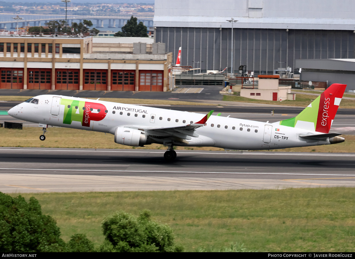 Aircraft Photo of CS-TPY | Embraer 190AR (ERJ-190-100IGW) | TAP Air Portugal Express | AirHistory.net #813864