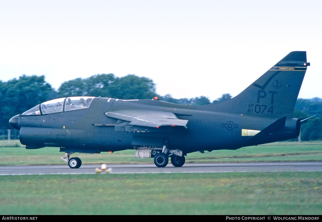 Aircraft Photo of 81-0074 / AF81-074 | Vought A-7K Corsair II | USA - Air Force | AirHistory.net #813882
