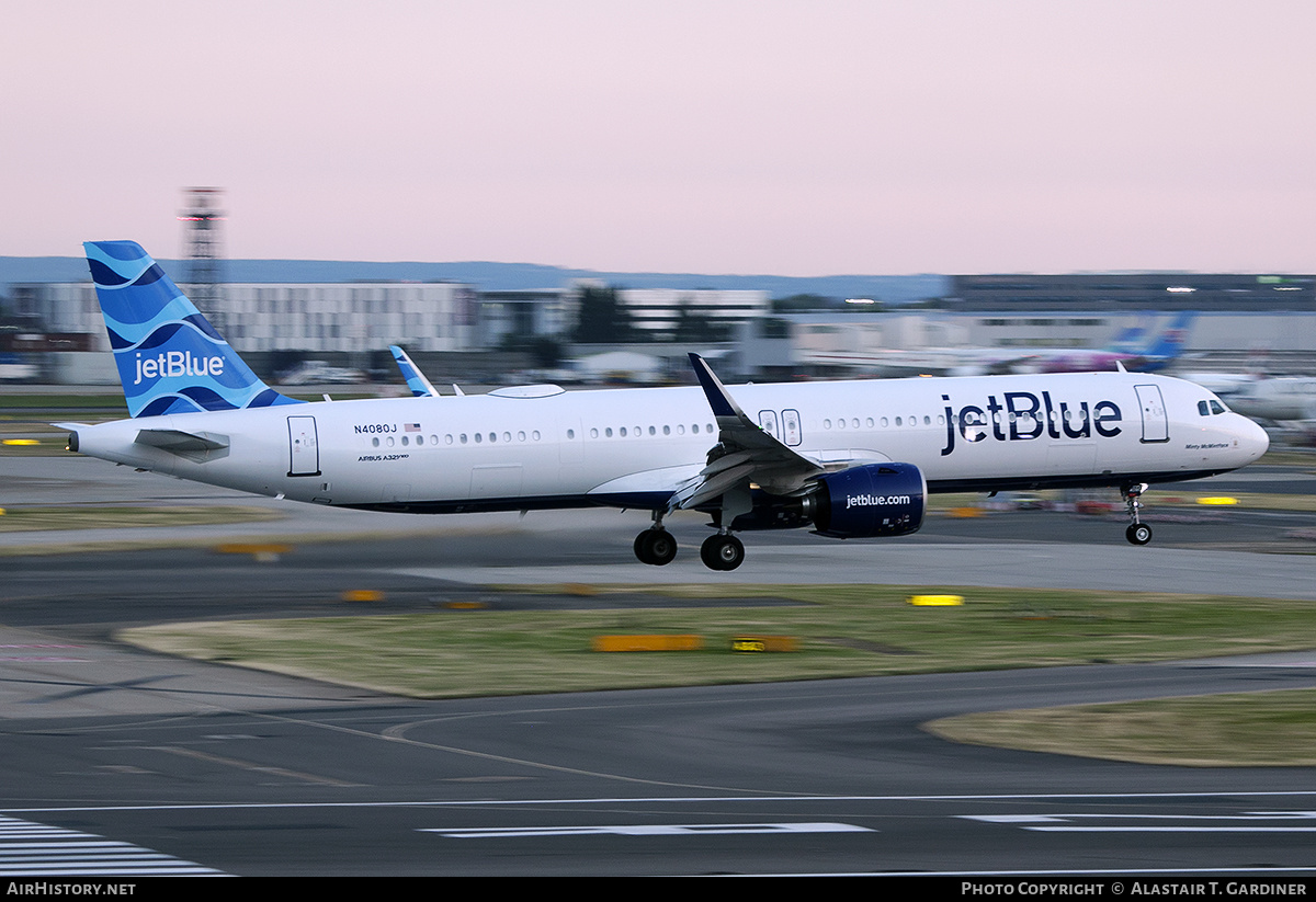 Aircraft Photo of N4080J | Airbus A321-271NX | JetBlue Airways | AirHistory.net #813937