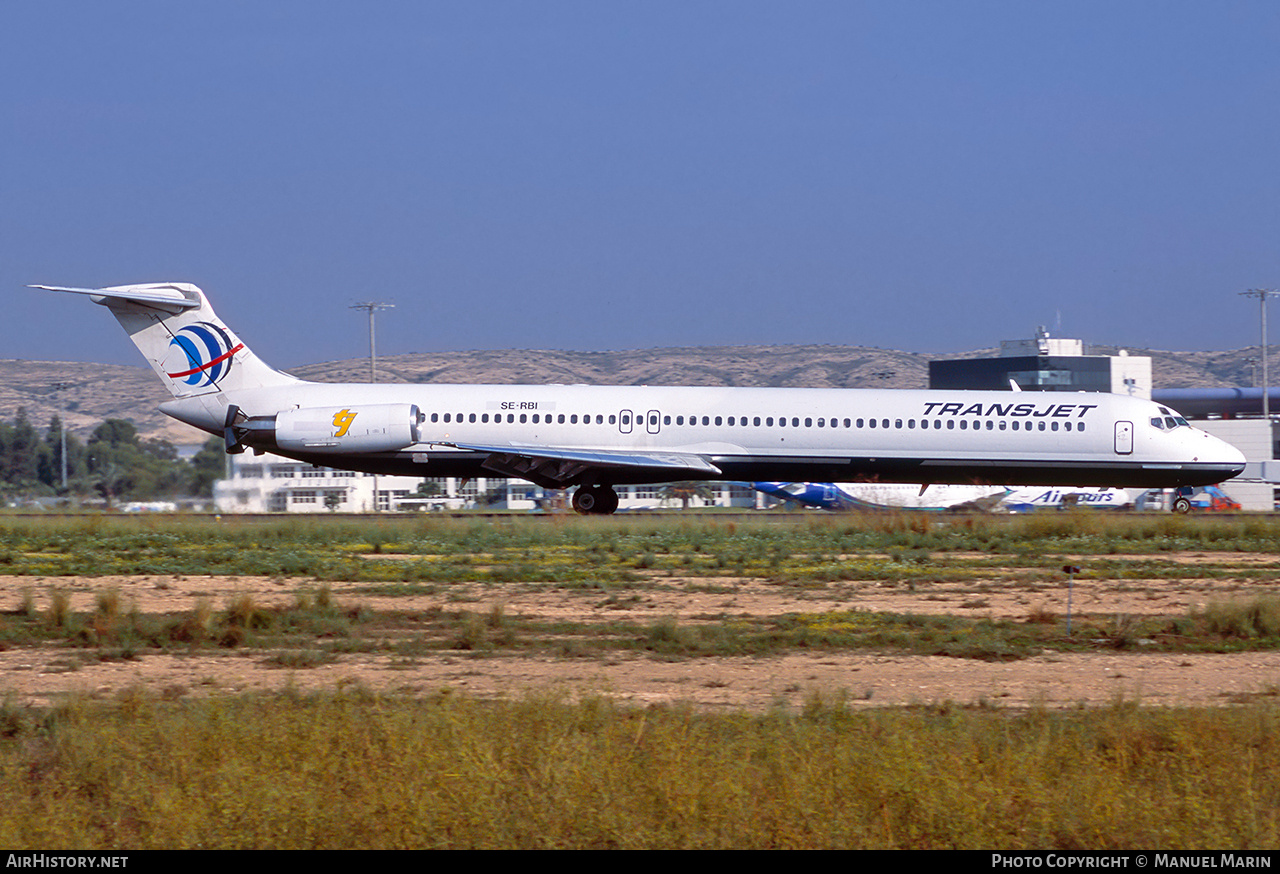 Aircraft Photo of SE-RBI | McDonnell Douglas MD-83 (DC-9-83) | Transjet Airways | AirHistory.net #814002