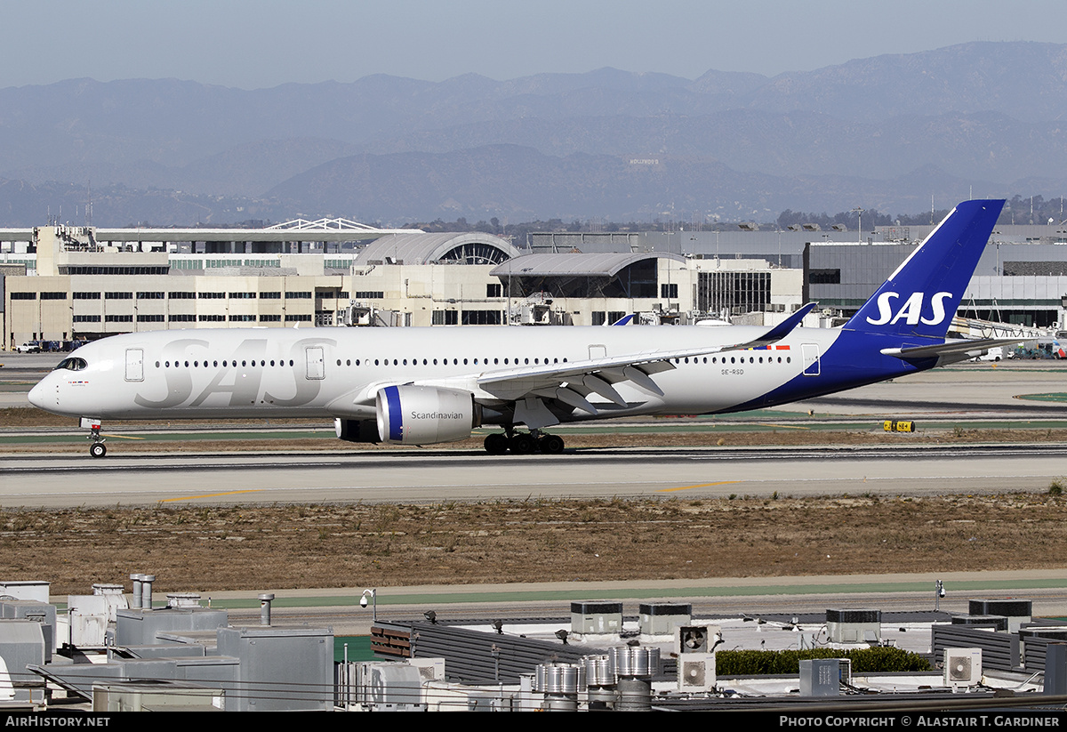 Aircraft Photo of SE-RSD | Airbus A350-941 | Scandinavian Airlines - SAS | AirHistory.net #814256