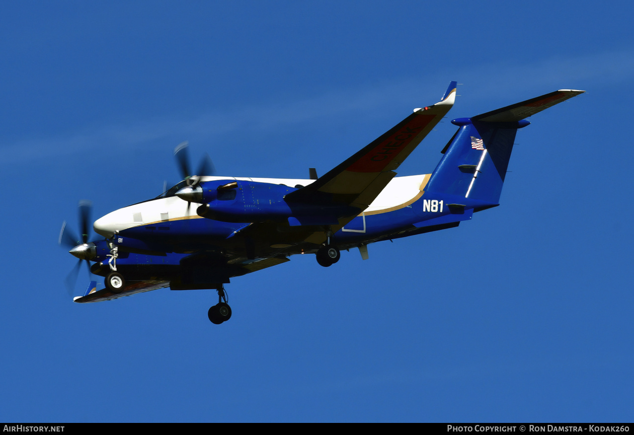 Aircraft Photo of N81 | Beech Super King Air 300 | FAA - Federal Aviation Administration | AirHistory.net #814654