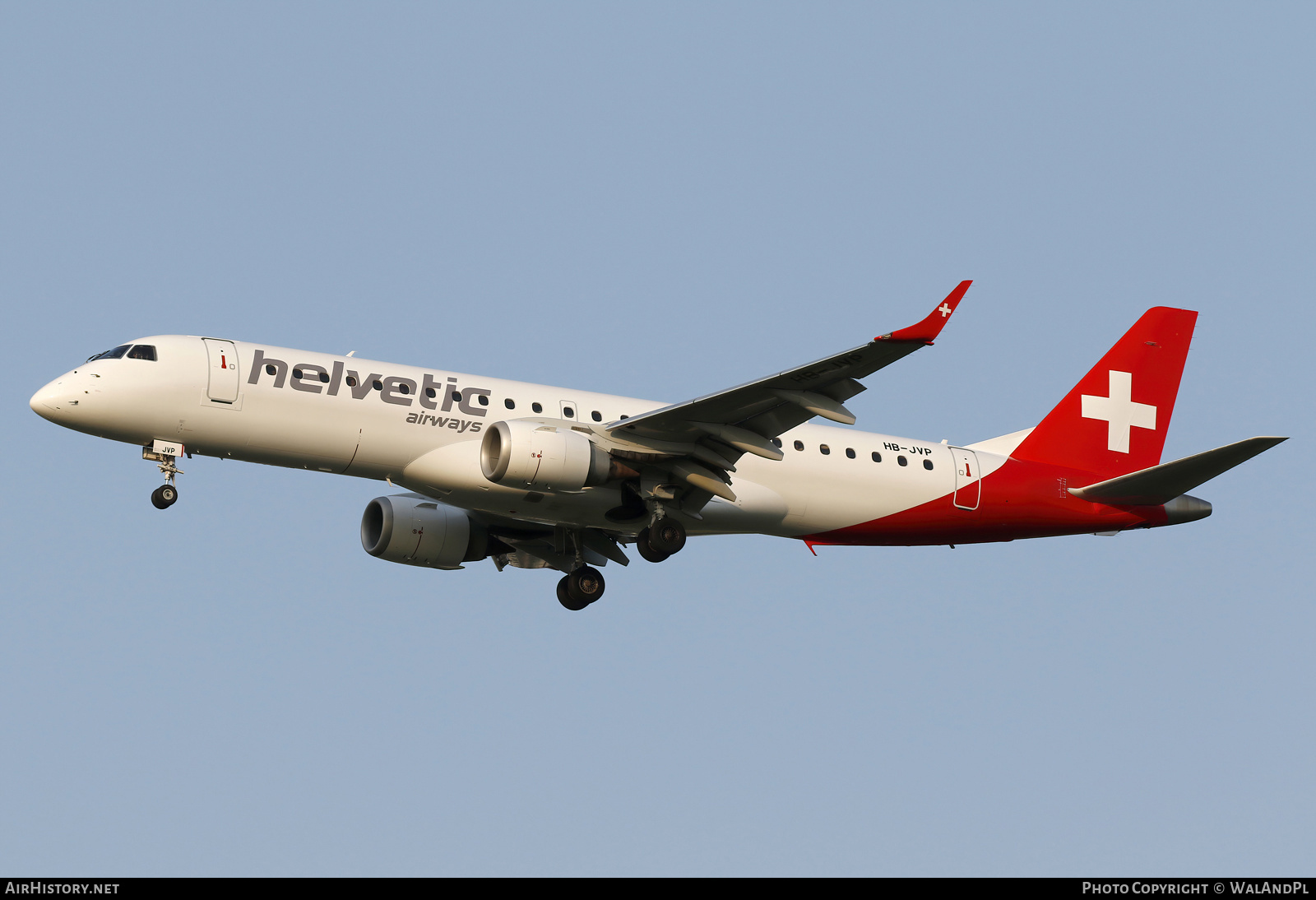 Aircraft Photo of HB-JVP | Embraer 190LR (ERJ-190-100LR) | Helvetic Airways | AirHistory.net #814939
