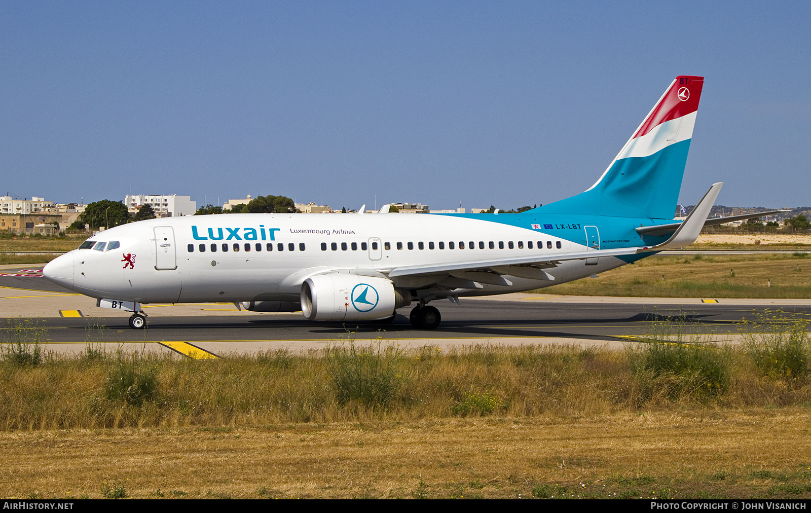 Aircraft Photo of LX-LBT | Boeing 737-7K2 | Luxair | AirHistory.net #814960