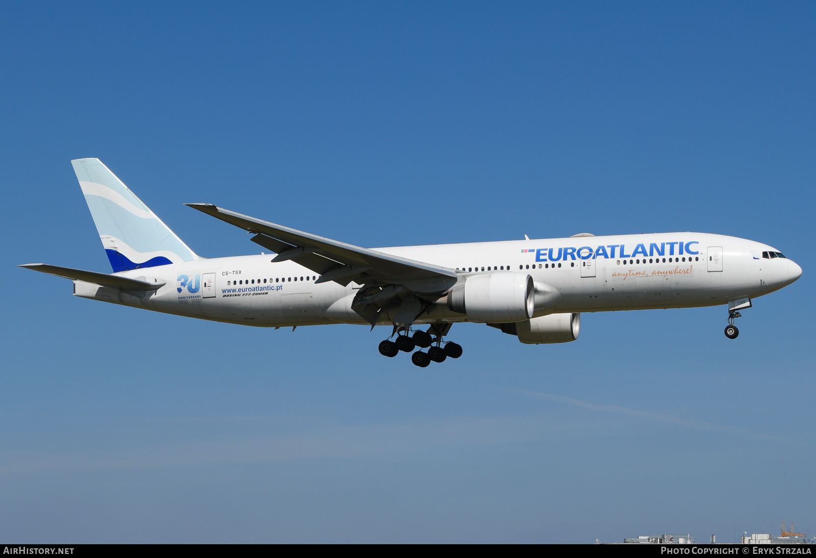 Aircraft Photo of CS-TSX | Boeing 777-243/ER | Euro Atlantic Airways | AirHistory.net #815117