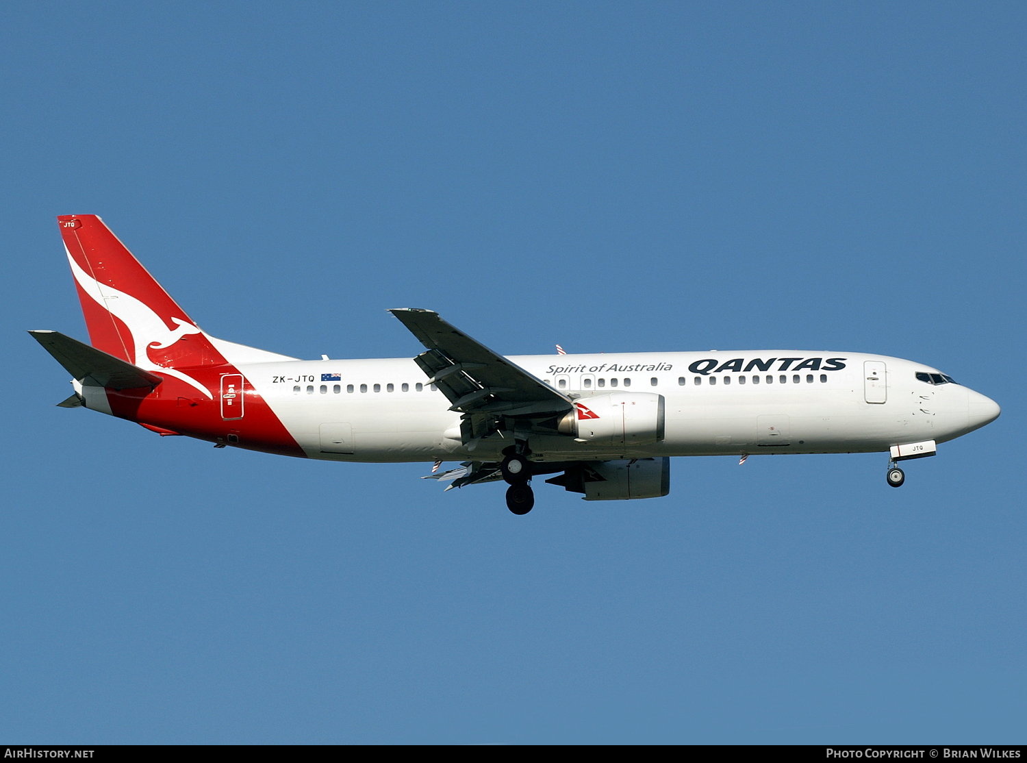 Aircraft Photo of ZK-JTQ | Boeing 737-476 | Qantas | AirHistory.net #815210