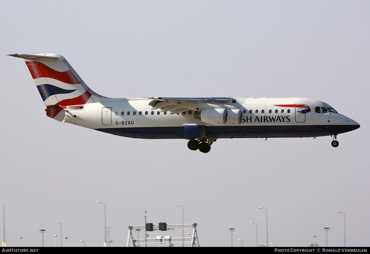 Aircraft Photo of G-BZAU | BAE Systems Avro 146-RJ100 | British Airways | AirHistory.net #815469
