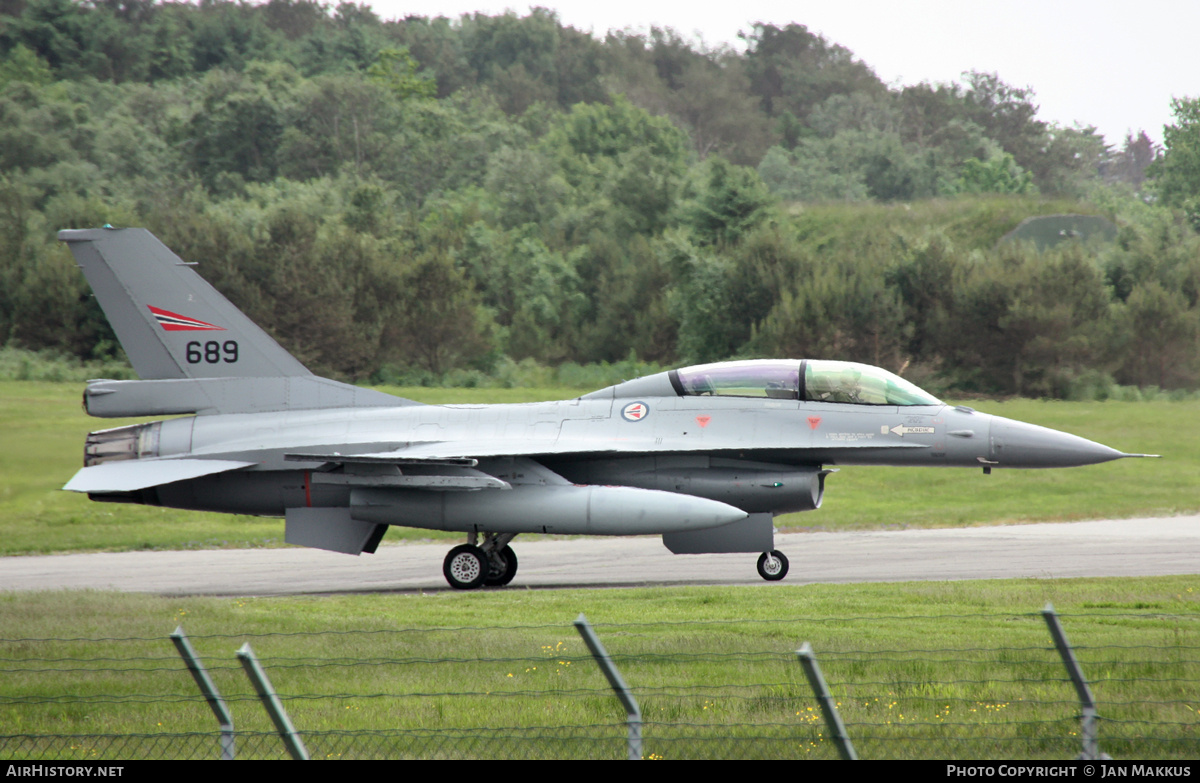 Aircraft Photo of 689 | General Dynamics F-16BM Fighting Falcon | Norway - Air Force | AirHistory.net #815616