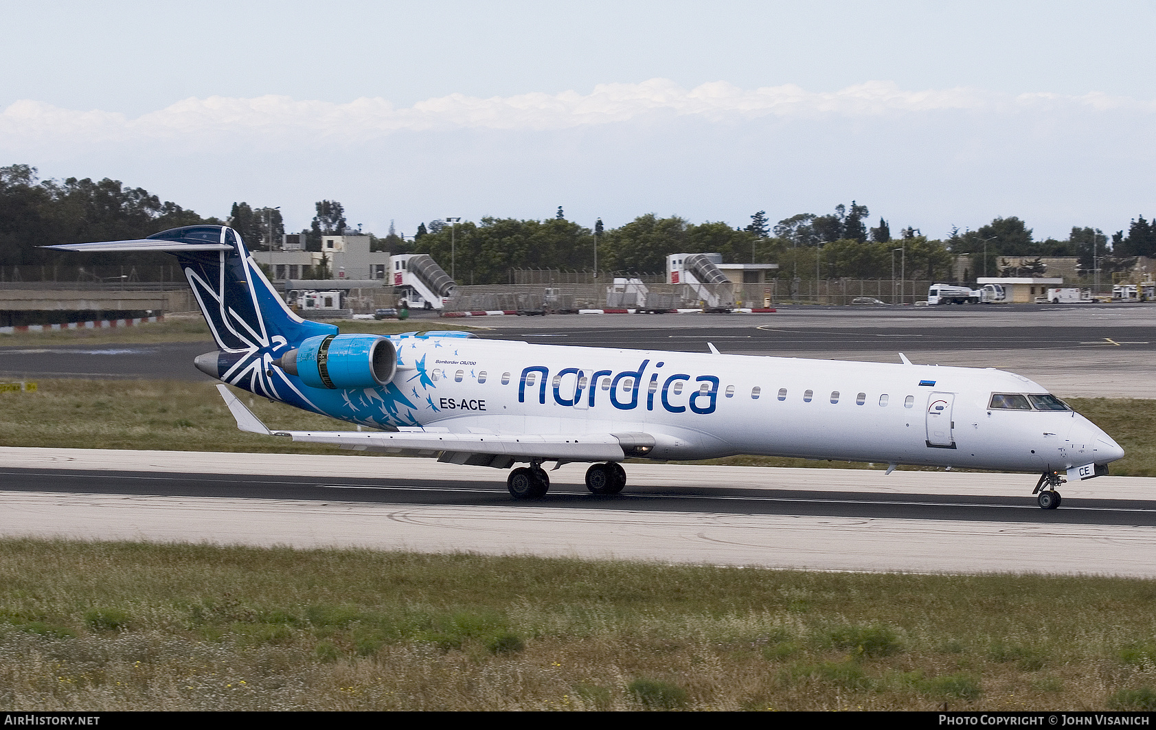 Aircraft Photo of ES-ACE | Bombardier CRJ-701ER (CL-600-2C10) | Nordica | AirHistory.net #815711