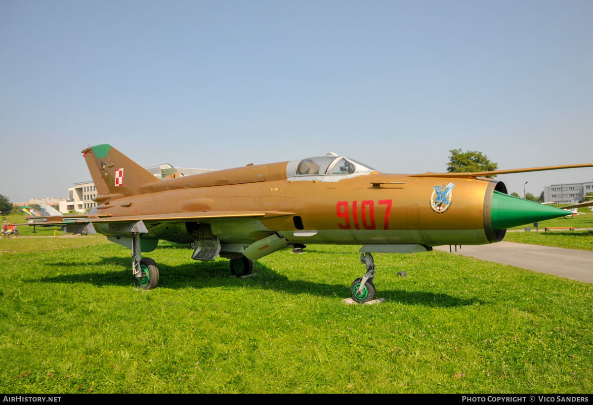 Aircraft Photo of 9107 | Mikoyan-Gurevich MiG-21MF | Poland - Air Force | AirHistory.net #815807