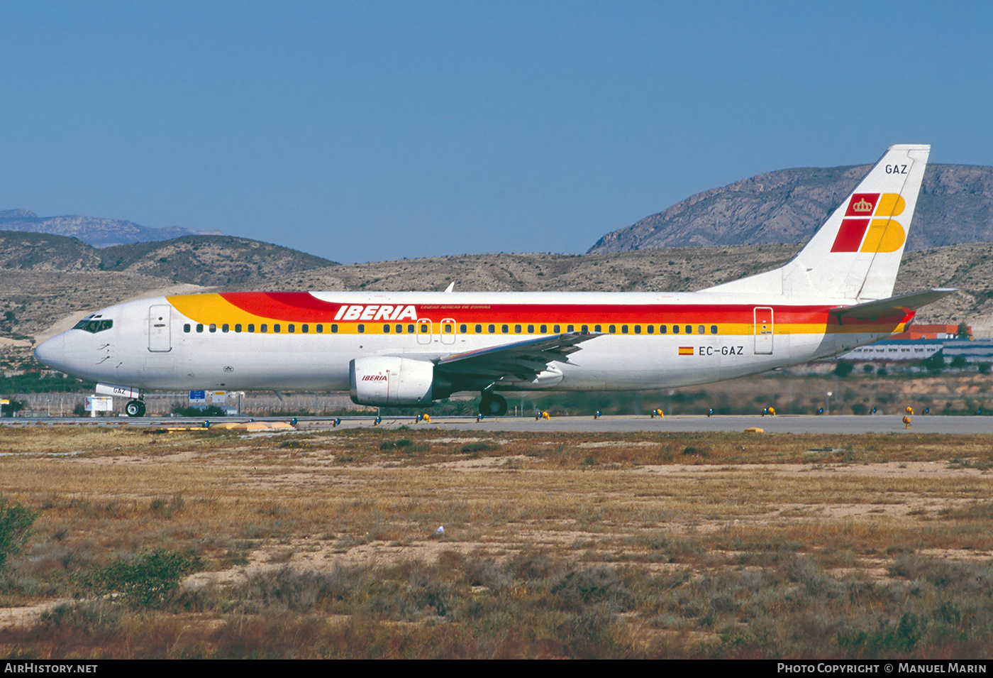 Aircraft Photo of EC-GAZ | Boeing 737-4Y0 | Iberia | AirHistory.net #816036