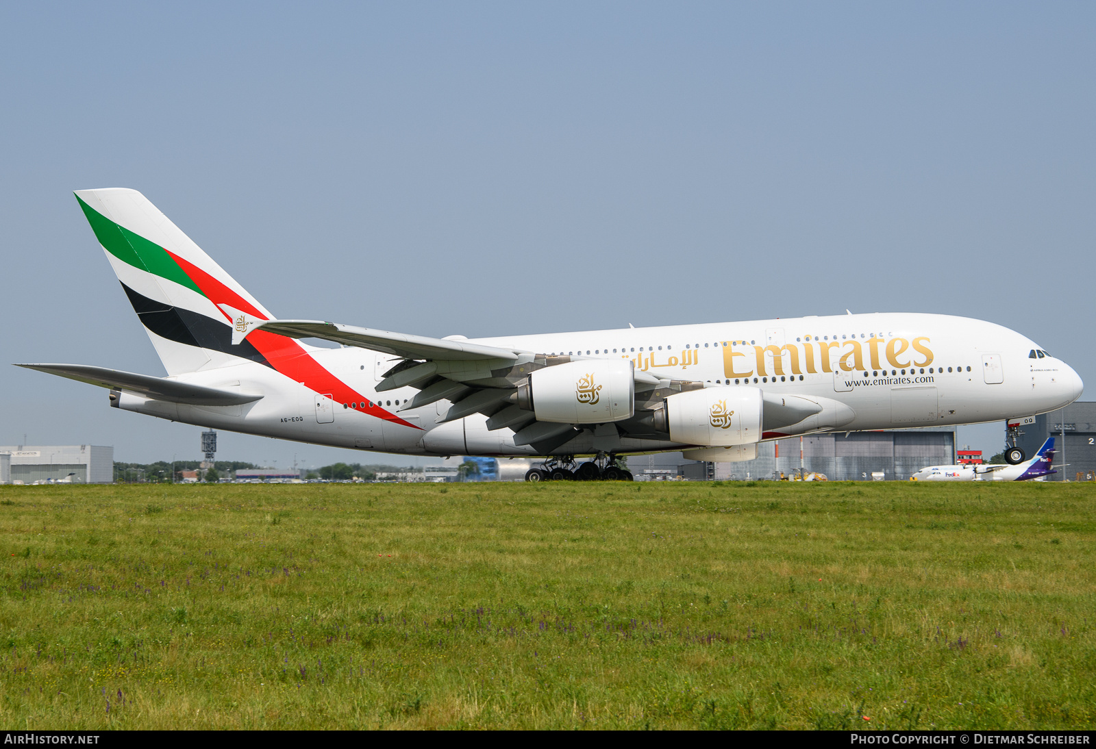 Aircraft Photo of A6-EOQ | Airbus A380-861 | Emirates | AirHistory.net #816038