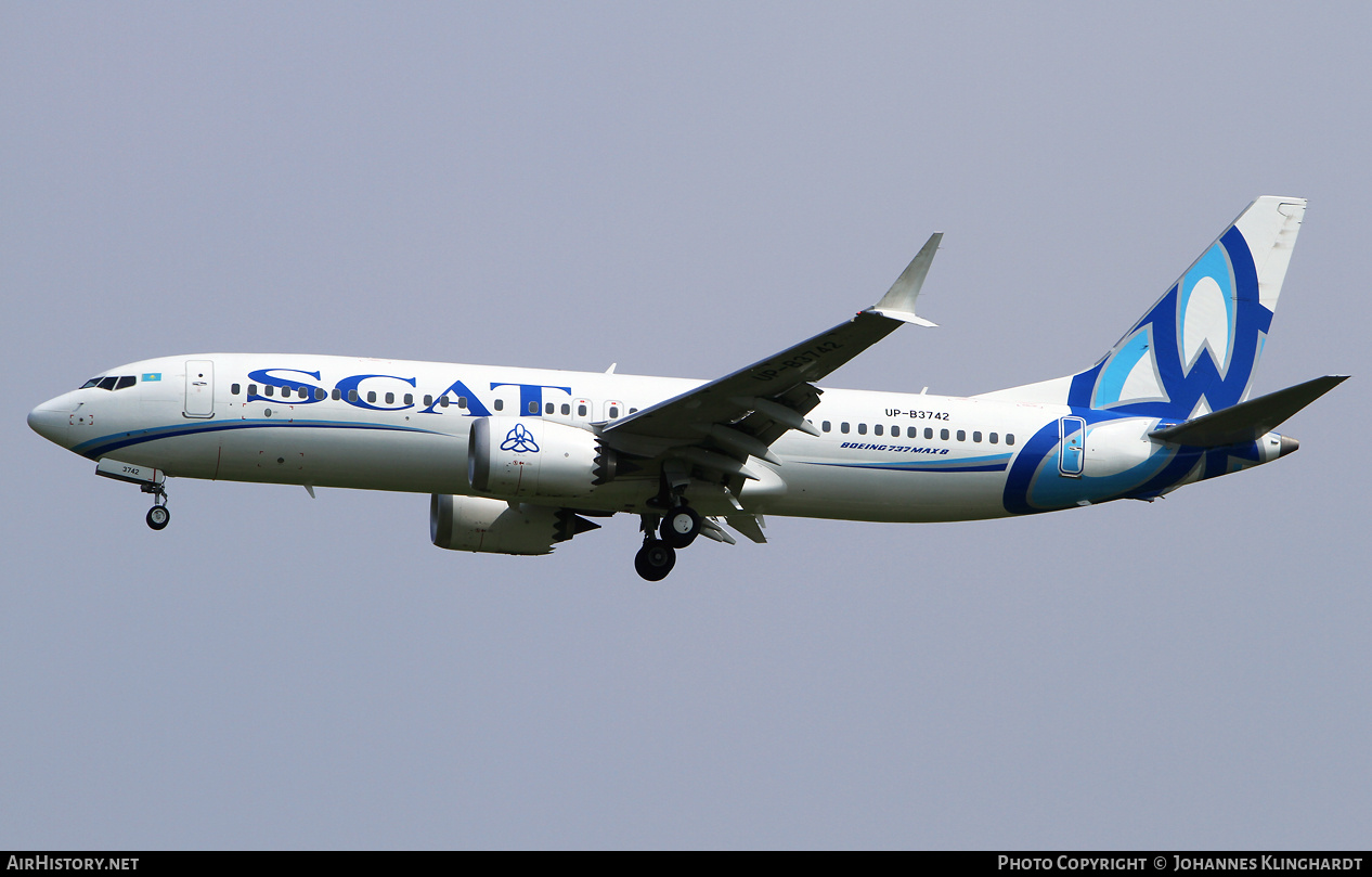 Aircraft Photo of UP-B3742 | Boeing 737-8 Max 8 | SCAT Airlines | AirHistory.net #816075