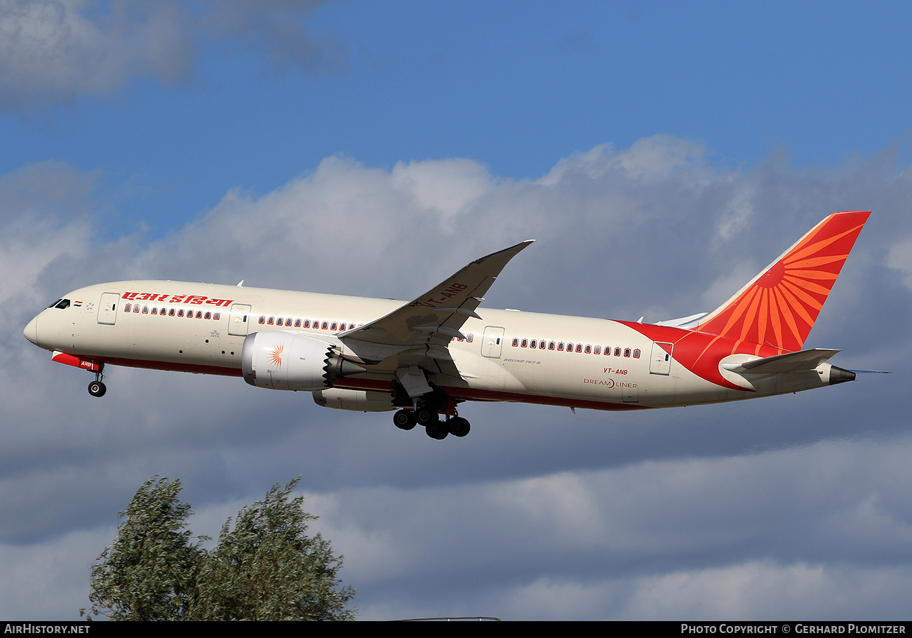 Aircraft Photo of VT-ANB | Boeing 787-8 Dreamliner | Air India | AirHistory.net #816246