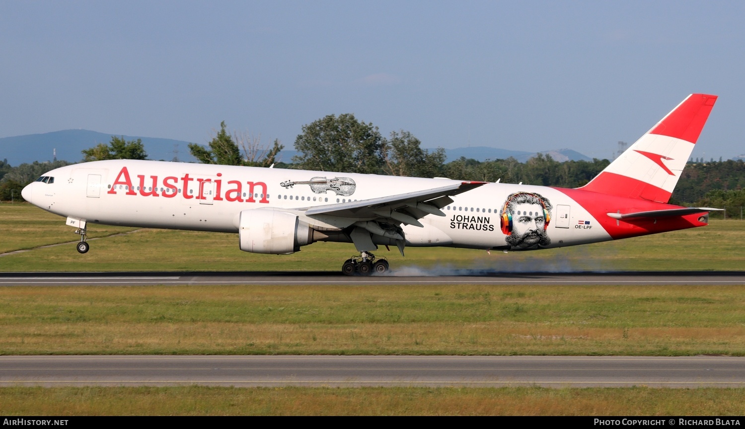 Aircraft Photo of OE-LPF | Boeing 777-2Q8/ER | Austrian Airlines | AirHistory.net #816257
