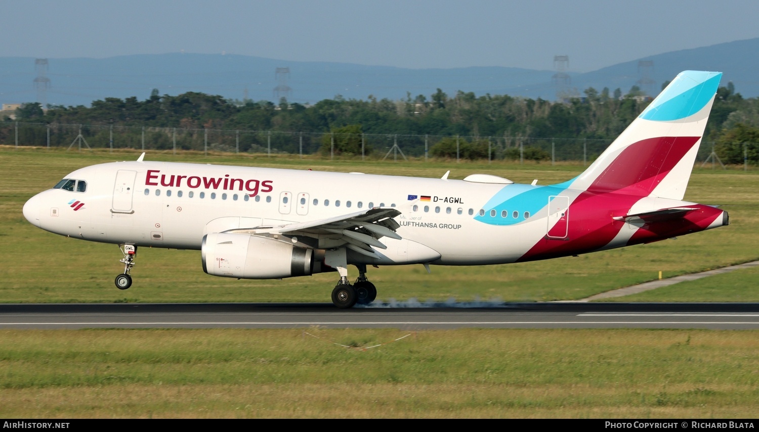 Aircraft Photo of D-AGWL | Airbus A319-132 | Eurowings | AirHistory.net #816423