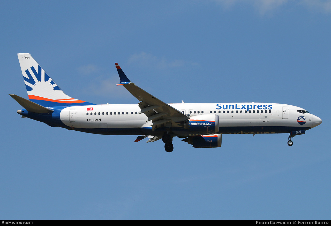 Aircraft Photo of TC-SMN | Boeing 737-8 Max 8 | SunExpress | AirHistory.net #816483