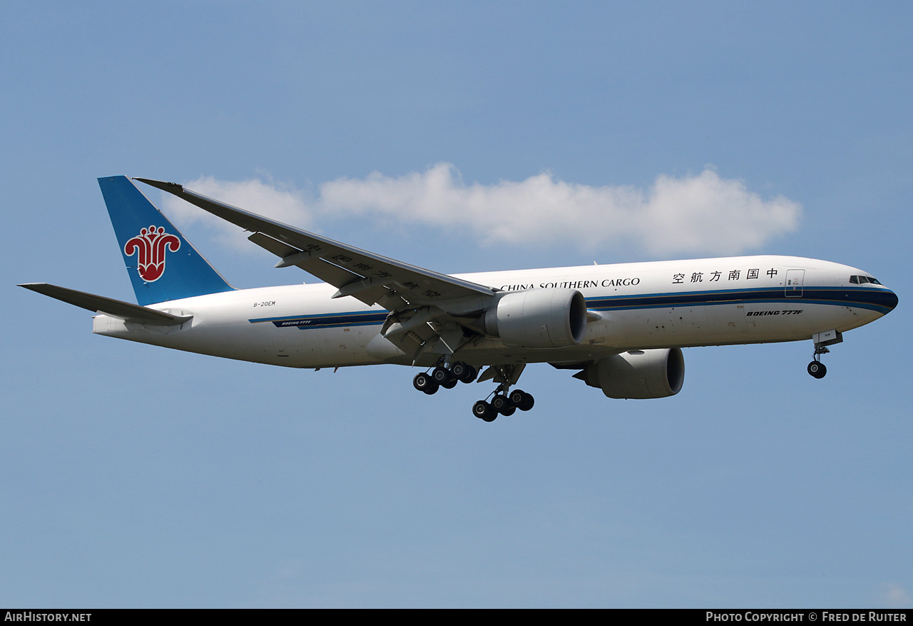 Aircraft Photo of B-20EM | Boeing 777-F | China Southern Airlines Cargo | AirHistory.net #816496