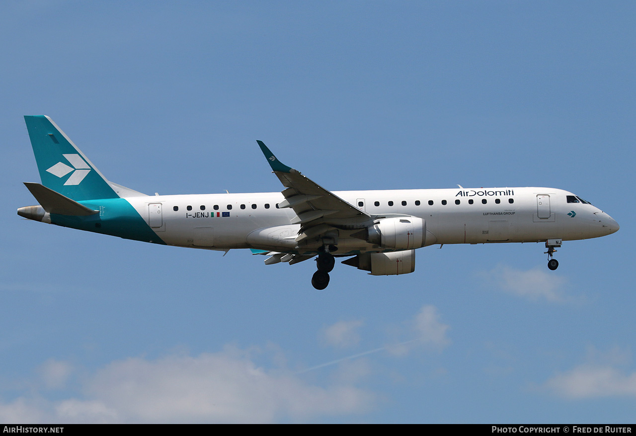 Aircraft Photo of I-JENJ | Embraer 190LR (ERJ-190-100LR) | Air Dolomiti | AirHistory.net #816497