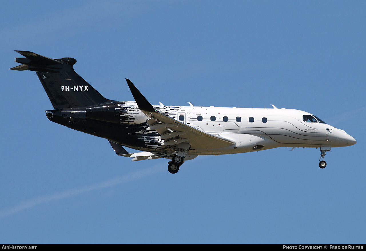 Aircraft Photo of 9H-NYX | Embraer EMB-550 Praetor 600 | AirHistory.net #816500