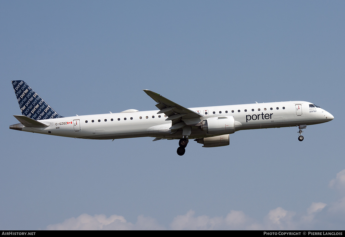 Aircraft Photo of C-GZQZ | Embraer 195-E2 (ERJ-190-400) | Porter Airlines | AirHistory.net #816513