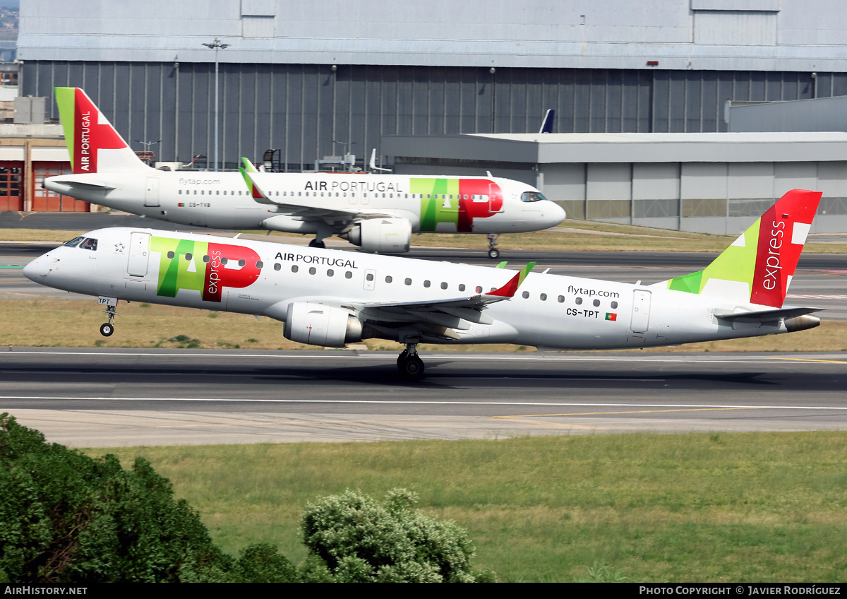 Aircraft Photo of CS-TPT | Embraer 190LR (ERJ-190-100LR) | TAP Air Portugal Express | AirHistory.net #816541