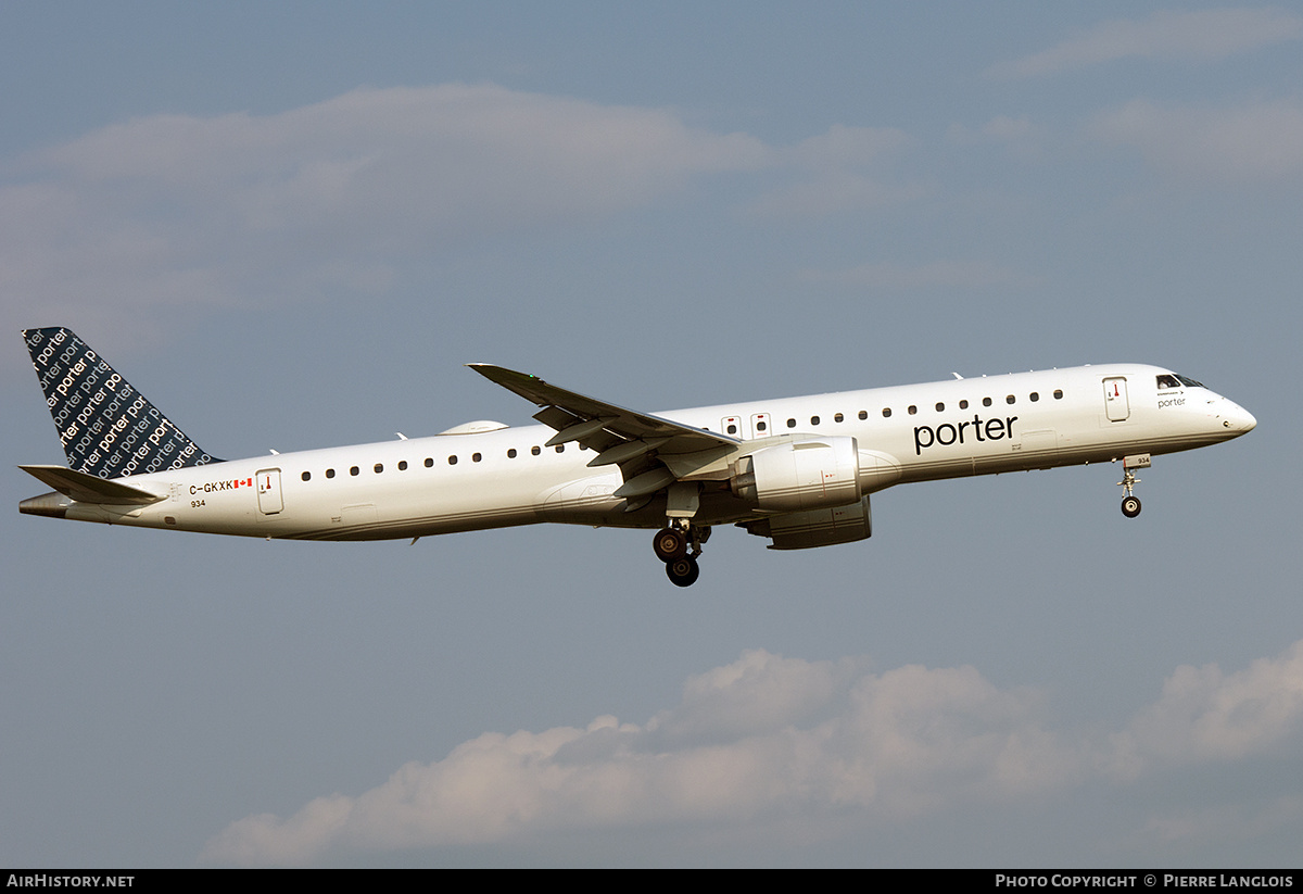Aircraft Photo of C-GKXK | Embraer 195-E2 (ERJ-190-400) | Porter Airlines | AirHistory.net #816584