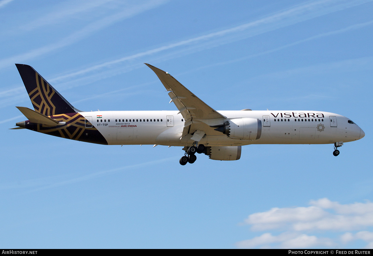 Aircraft Photo of VT-TSP | Boeing 787-9 Dreamliner | Vistara | AirHistory.net #816621