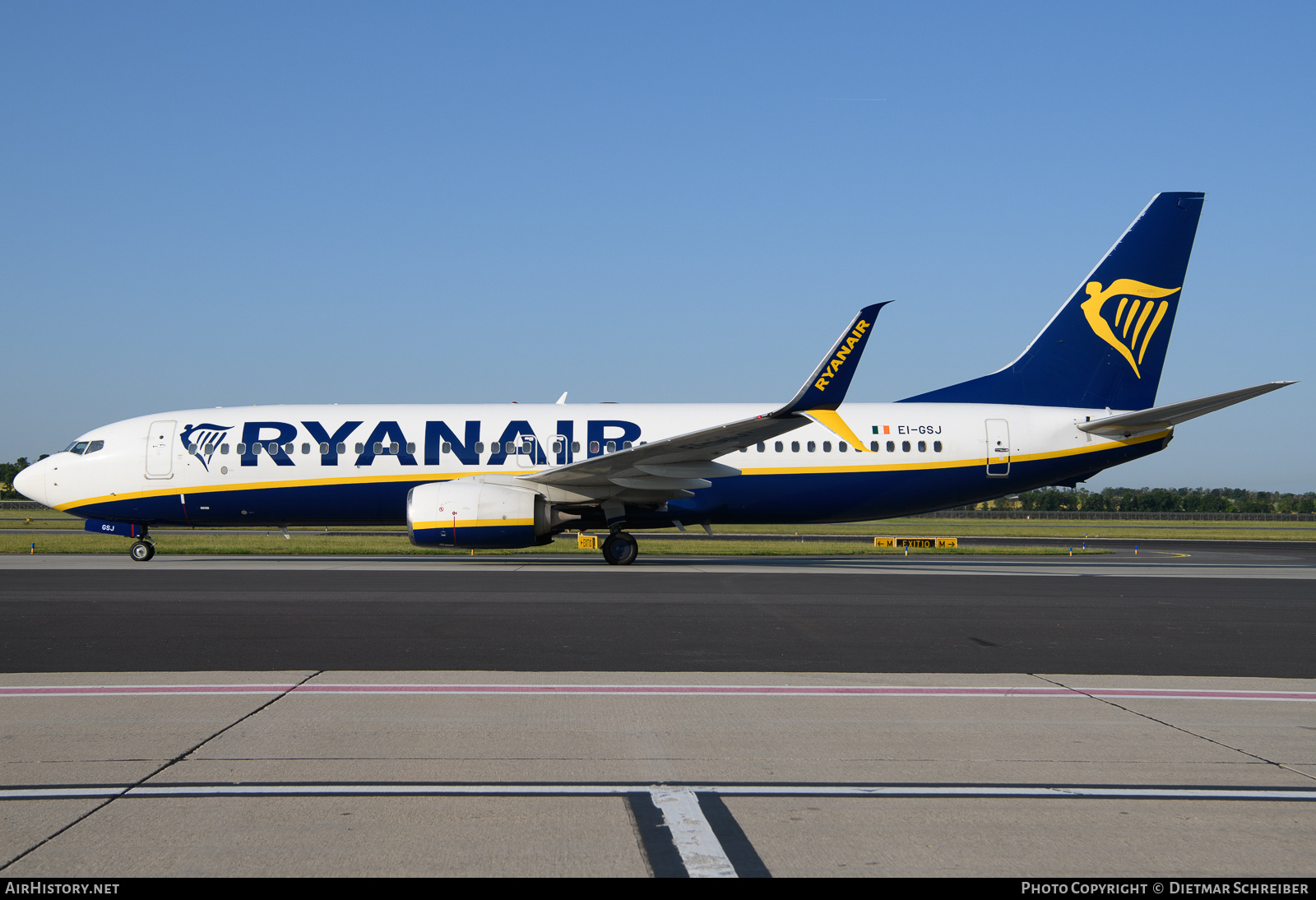 Aircraft Photo of EI-GSJ | Boeing 737-800 | Ryanair | AirHistory.net #816644