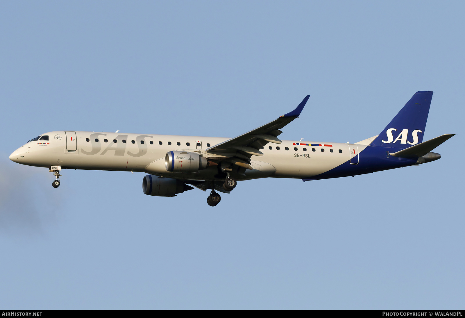 Aircraft Photo of SE-RSL | Embraer 195LR (ERJ-190-200LR) | Scandinavian Airlines - SAS | AirHistory.net #816665