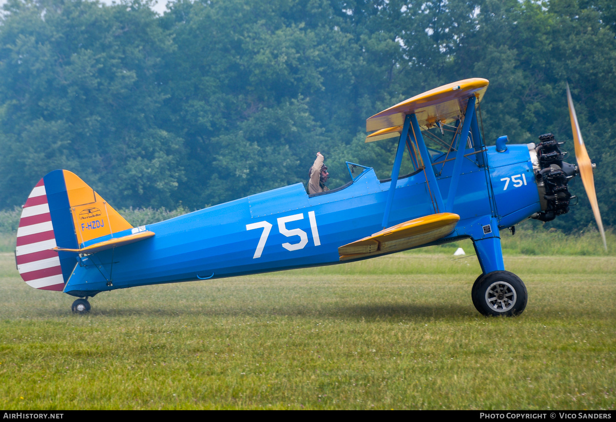 Aircraft Photo of F-HZDJ / 751 | Stearman N2S-3 Kaydet (B75N1) | USA - Air Force | AirHistory.net #816719