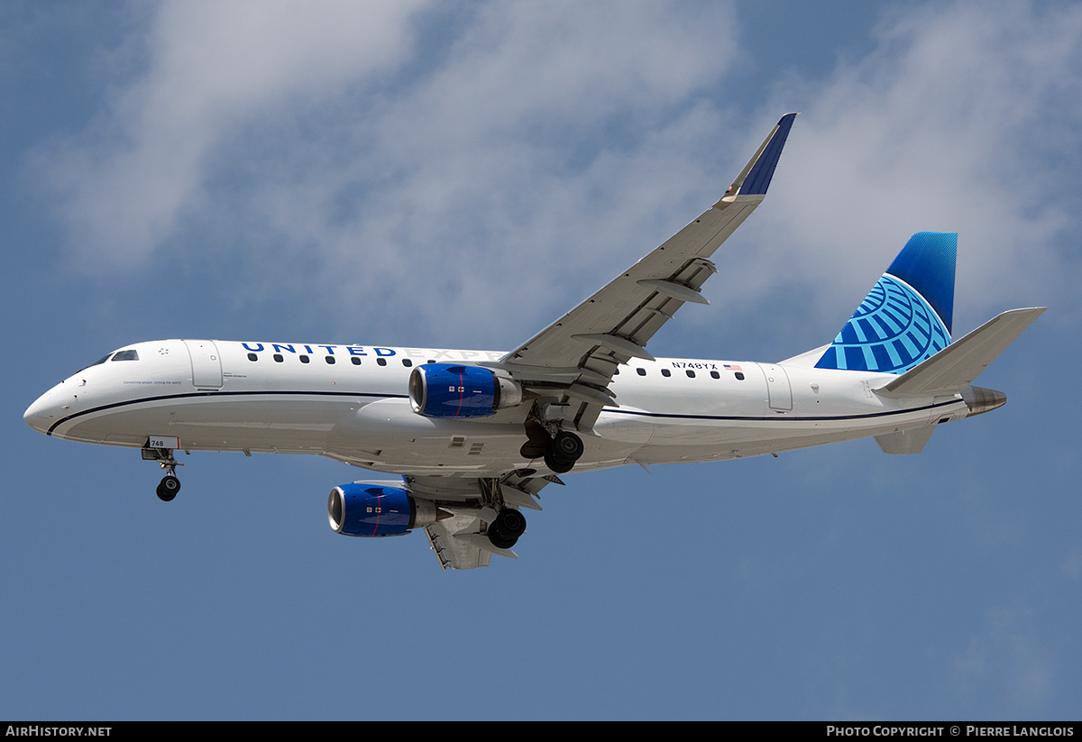 Aircraft Photo of N748YX | Embraer 175LR (ERJ-170-200LR) | United Express | AirHistory.net #816825