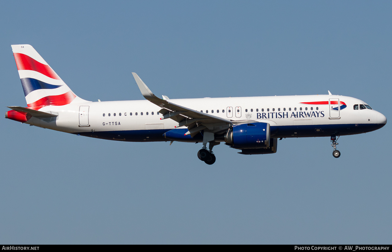 Aircraft Photo of G-TTSA | Airbus A320-251N | British Airways | AirHistory.net #816862